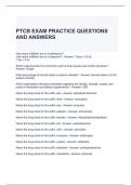 PTCB EXAM PRACTICE QUESTIONS AND ANSWERS 2024