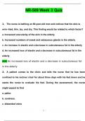 NR-509 Advanced Physical Assessment Week 3 Quiz Questions and Answers (2024 / 2025) (Verified Answers)