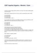 C957 Applied Algebra - Module 1 Quiz Exam Questions And Answers 