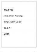 ASU) NUR 460 The Art of Nursing Final Exam Guide Q & A 2024