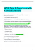 GCD Quiz 6 Questions with Correct Answers