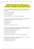 ENPC Exam 6th Ed | 100% Correct Answers | Verified | Latest 2024 Version