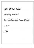 HESI RN Exit Exam (NCLEX Prep) Nursing Process Comprehensive Exam Guide 65+ Qns & Ans 2024
