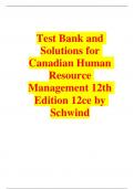 Test Bank and Solutions for Canadian Human Resource Management 12th Edition 12ce by Schwind