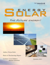Basics of technology - solar energy