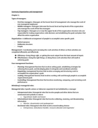 Summary Mid-term Organization and Management