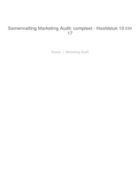 Marketing Audit (H10-17)