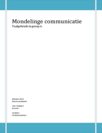 Differentiatie in de taalles: Mondelinge communicatie, Taalgebruik in groep 6