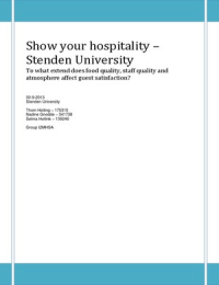 Show your hospitality, HOTS assignment module PDO