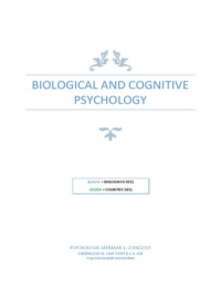 Complete Samenvatting: Biological and Cognitive Psychology