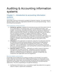 Auditing and Accounting Information Systems