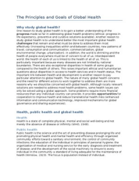 Samenvatting Global Health