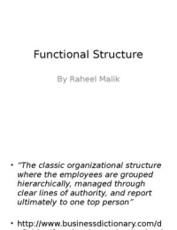 Functional Structure powerpoint