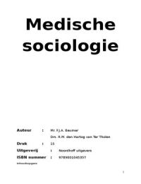 Medische sociologie 
