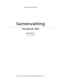 Samenvatting Handboek Human Resource Development