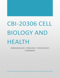 CBI-20306 Cell Biology and Health - Summary
