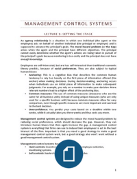 Management Control Systems summary 2015-2016