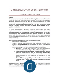 FULL Management Control Systems Summary 