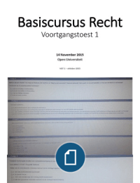 Basis cursus recht - Voortgangstoest 1 (2015 oktober)
