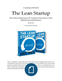 Engelse samenvatting van het boek Lean Startup
