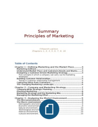 Summary Principles of Marketing