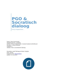 PGO en socratisch dialoog periode 1
