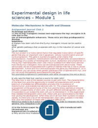 Master BMS 1.1 Molecular Mechanisms in Health and Disease - Module 1
