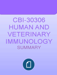CBI-30306 - Human and Veterinary Immunology - Overview