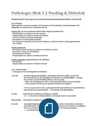 Leerstof Pathologie (Vrijenhoek) en Handboek Diabetes mellitis Blok 3.2 Voeding & Diëtetiek