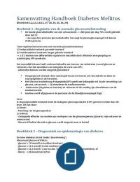 Samenvatting Pathologie & Handboek Diabetes Mellitus Voeding & Diëtetiek Blok 3.2