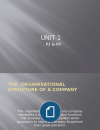UNIT 1 The Business Environment P3, P4