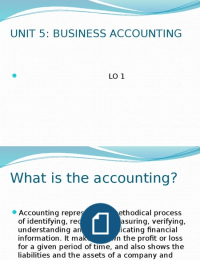 UNIT 5 Business Accounting P1, P2