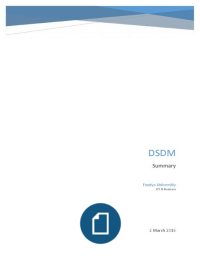 DSDM Summary - Project development