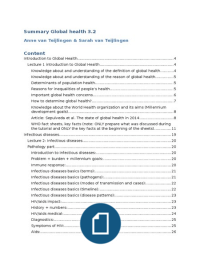 Summary Global Health 3.2 Nutrition and Dietetics, Nursing, Skin therapy