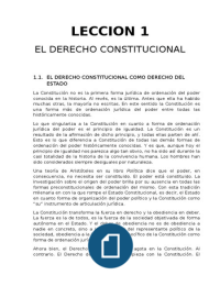 Lección 1.- El Derecho Constitucional