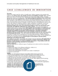 HPI4002 Innovation and Quality Management of Healthcare Services