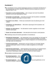 Middle Management samenvatting Hoofdstuk 5, 6 & 7. Uitgever J. Heijnsdijk Noordhoff Uitgevers B.V.