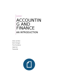 Summary Accounting and Finance an introduction