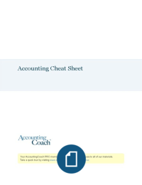 Cheat Sheet Financial terms