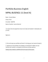 portfolio Business English, e-mails and text summary summaries