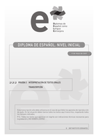 Spaans DELE examen niveau B1 (11 mei 2007)