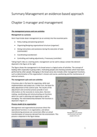 Summary Management an evidence-based approach
