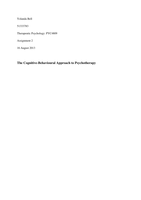 PYC4809: Therapeutic Psychology Assignment 2