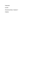 Psychopathology PYC4802 Assignment 3 2014 - Schizophrenia