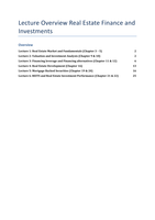 Combined summary of lectures and book - Real Estate Finance and Investments