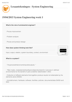 Samenvatting: System Engineering