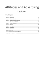 Attitudes and Advertising Lectures