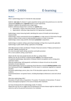 Summary HNE-24806 Epidemiology & Public Health
