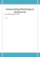Samenvatting Marketing de essentie 13e editie (hele boek)