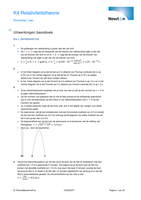 antwoorden natuurkunde (newton) keuzehoofdstuk 4 (relativiteitstheorie) VWO6